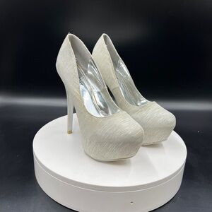 Silver Alba Platform Heels